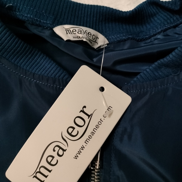 Meaneor Women's Lightweight Jacket/windbreaker Blue Size Small - Picture 5 of 6